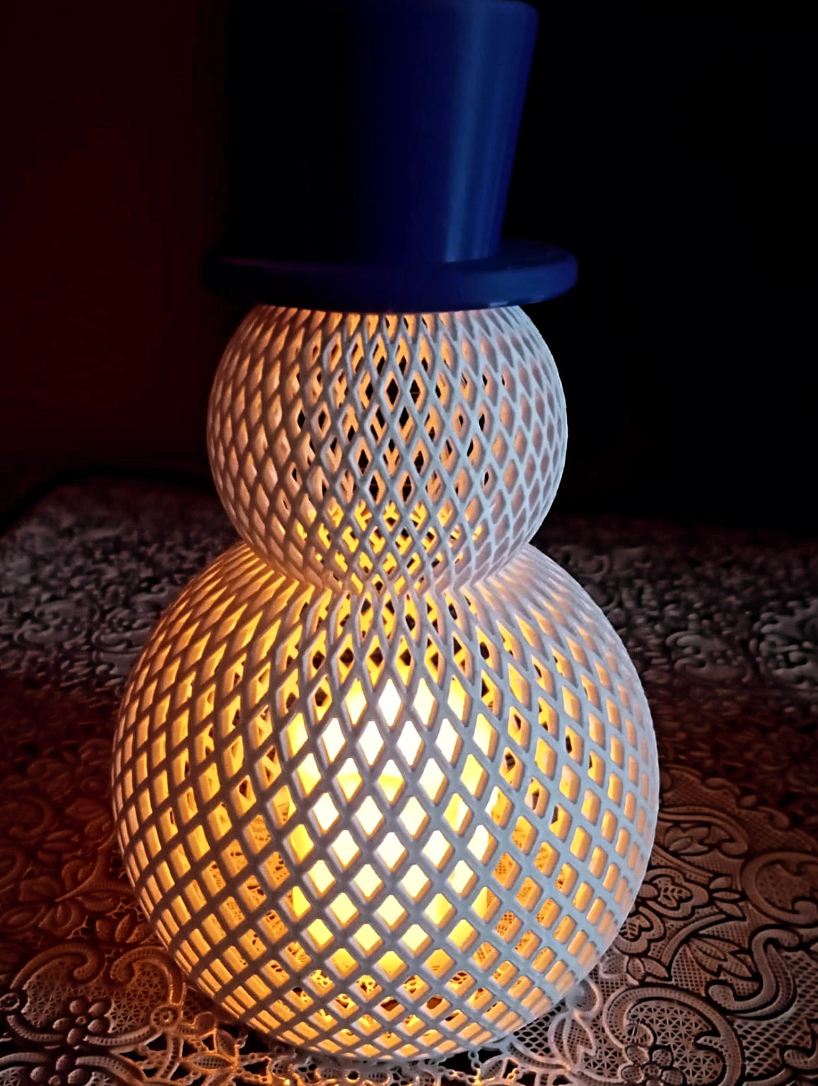 Omino di neve luminoso